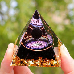 1pc Amethyst Orgone Pyramid Healing Reiki Chakra Meditation Tool