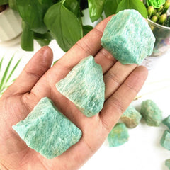 Natural Amazonite Raw Stone Healing Crystal Home Decor