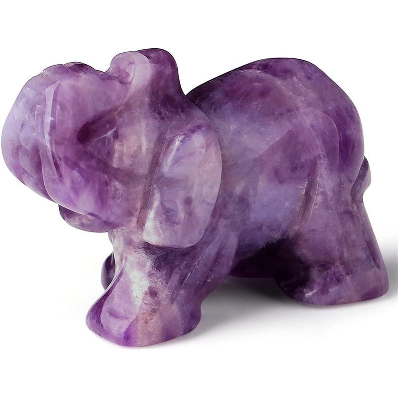 Natural Golden Tiger's Eye Elephant Guardian Statue Figurine 1.5 Inch