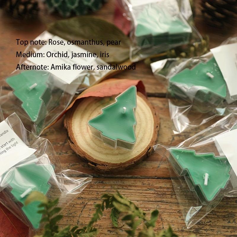 2pcs Christmas Tree Scented Candles Desktop Decoration