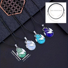 Butterfly Gemstone Necklace Rose Quartz Amethyst Opalite Healing Pendant