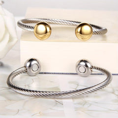 Magnetic Bracelet Cuff Stainless Steel Bangle Golf Bracelet