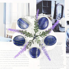 Lapis Lazuli Crystal Chakra Healing Palm Stone for Meditation