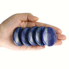 Lapis Lazuli Crystal Chakra Healing Palm Stone for Meditation