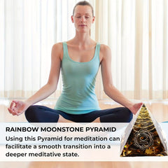 Moonstone Pyramid Energy Generator Crystal