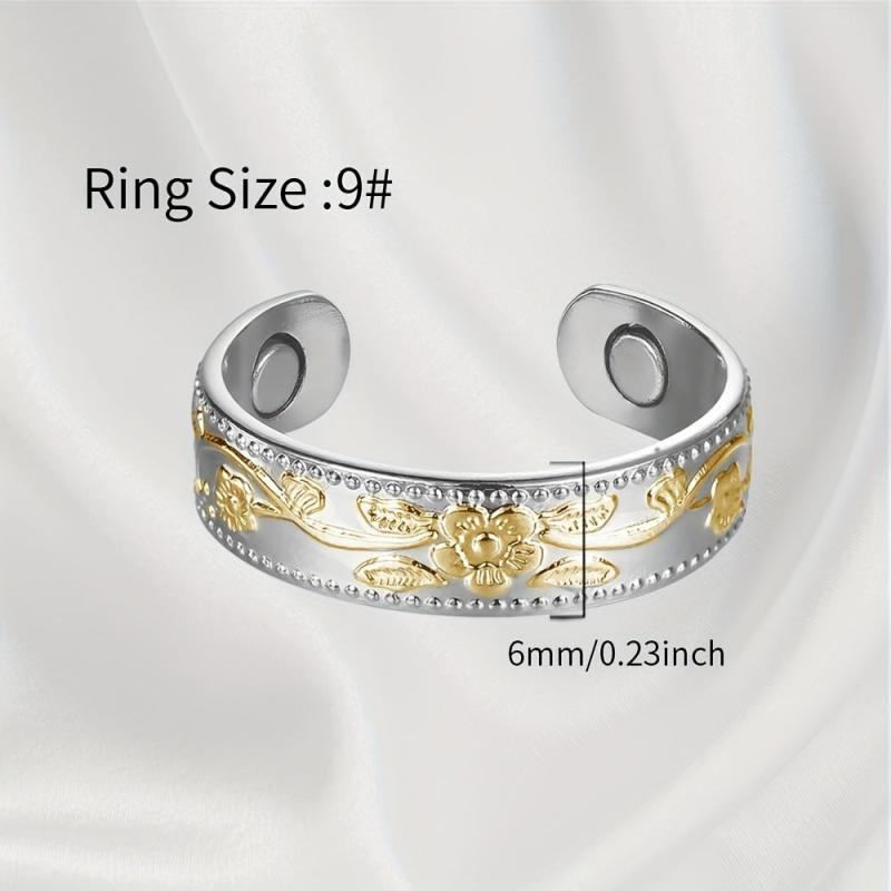 Copper Magnetic Bracelet & Ring Set for Women with Strong Magnets