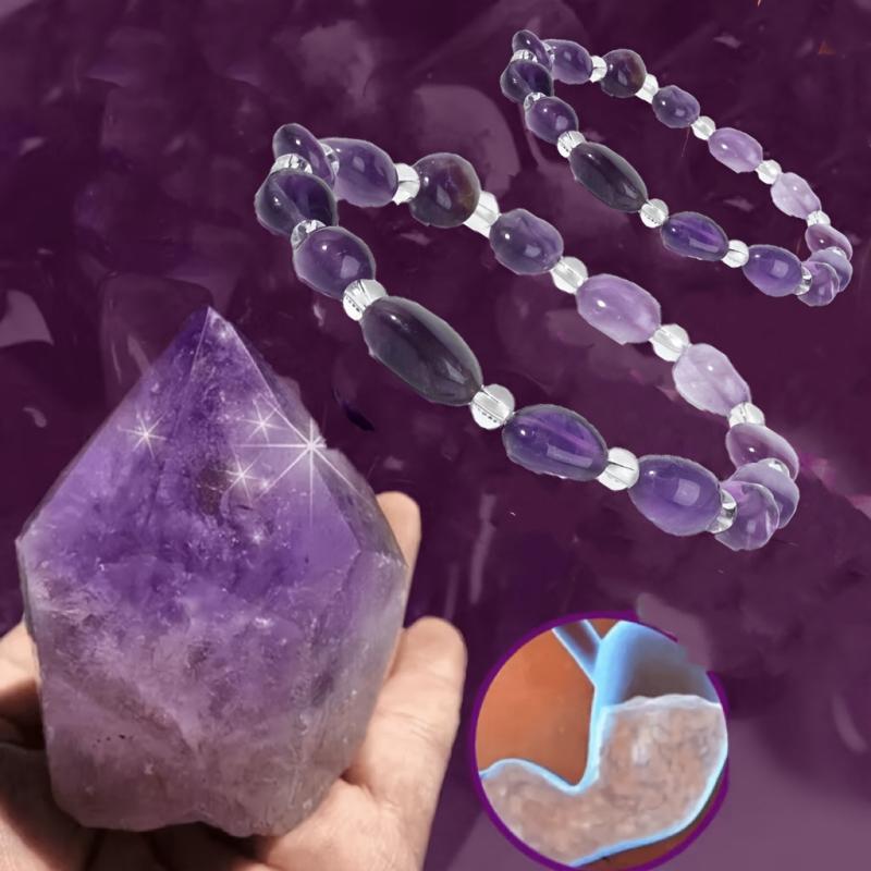 Natural Amethyst Hand Bracelet Energy Stone Bracelet Women's Bracelet