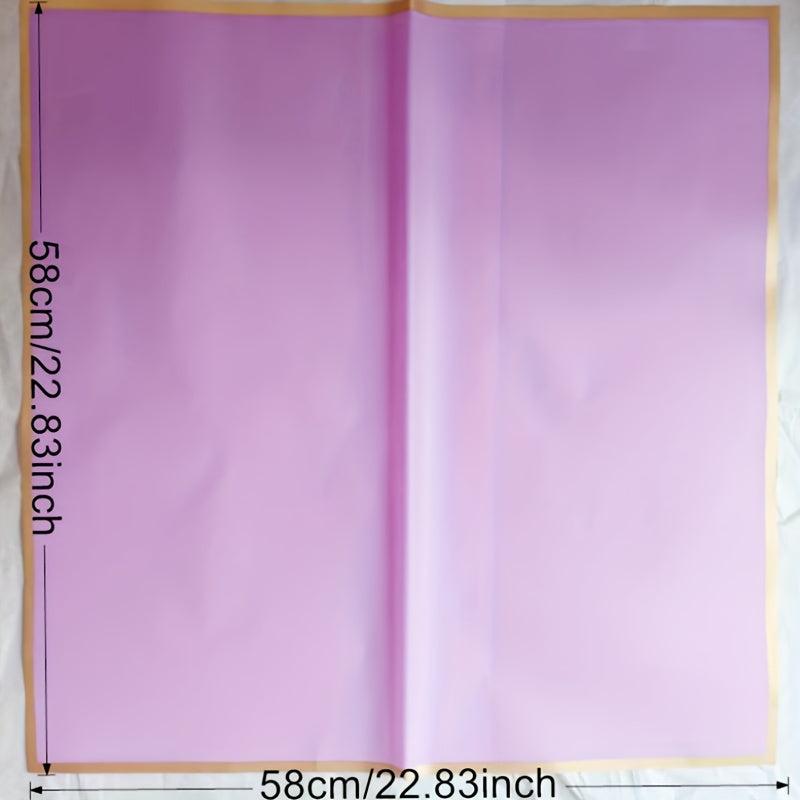 10 Sheets Waterproof Rose Gilt Jelly Film Flower Wrapping Paper