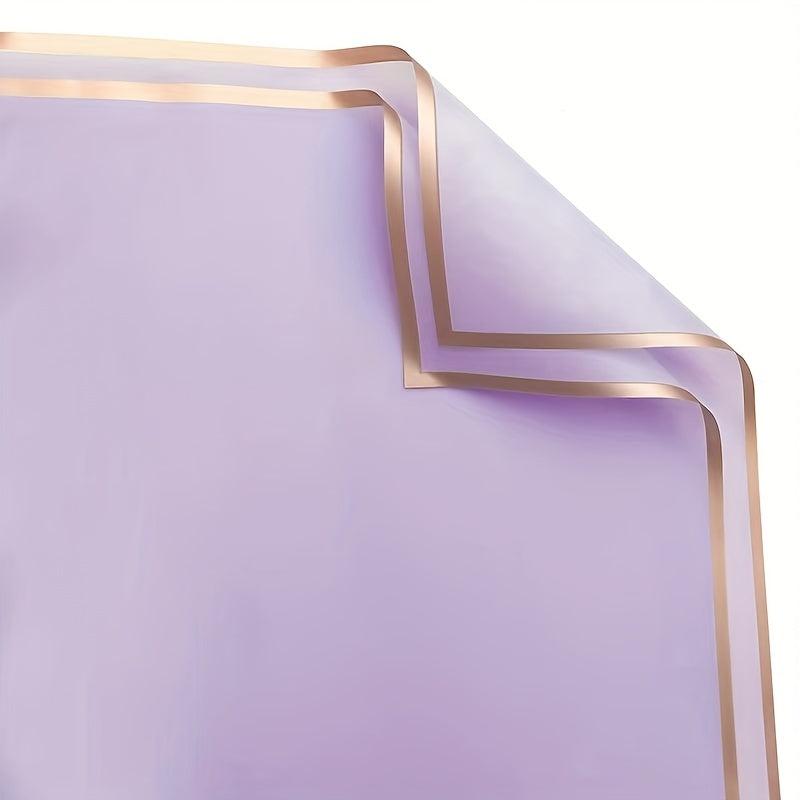 10 Sheets Waterproof Rose Gilt Jelly Film Flower Wrapping Paper
