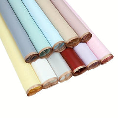 10 Sheets Waterproof Rose Gilt Jelly Film Flower Wrapping Paper