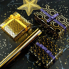 3pcs Geometric Star Polka Dot Striped Gift Paper Holiday Gift Bag