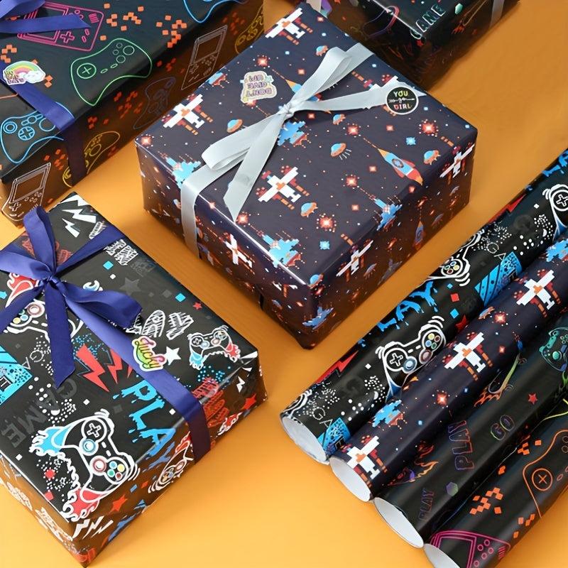 Game Console Cartoon Wrapping Paper Birthday Party Gift Tissue Supplies
