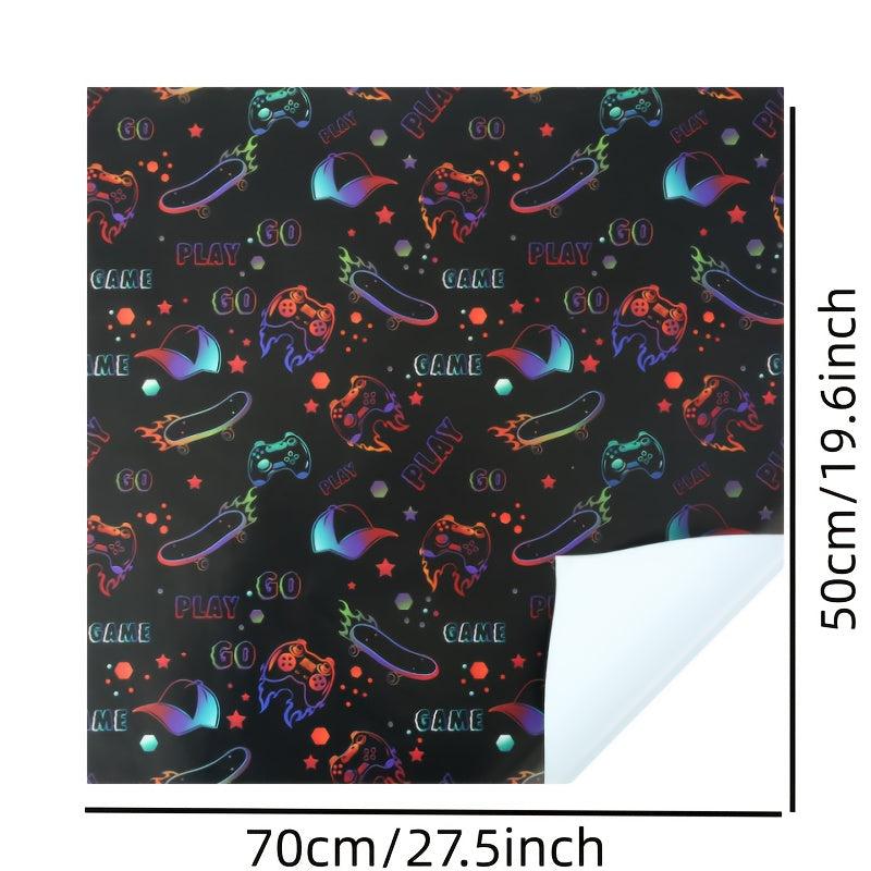 Game Console Cartoon Wrapping Paper Birthday Party Gift Tissue Supplies