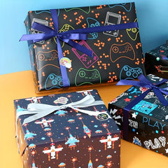 Game Console Cartoon Wrapping Paper Birthday Party Gift Tissue Supplies