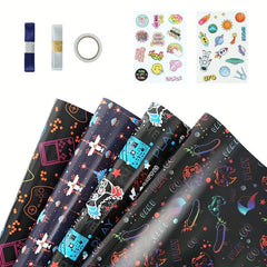 Game Console Cartoon Wrapping Paper Birthday Party Gift Tissue Supplies