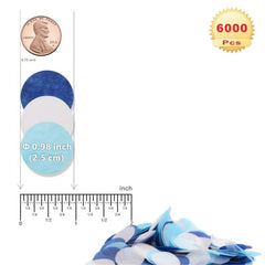 Colorful Tissue Paper Confetti 60g Round Confetti Royal Sky