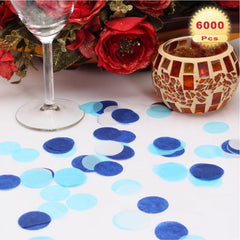 Colorful Tissue Paper Confetti 60g Round Confetti Royal Sky