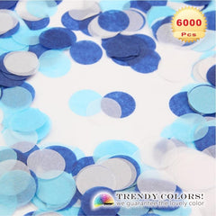 Colorful Tissue Paper Confetti 60g Round Confetti Royal Sky