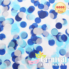 Colorful Tissue Paper Confetti 60g Round Confetti Royal Sky