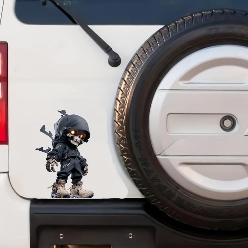 Skeleton Waterproof Vinyl Sticker For Vehicles Motorcycles Laptops
