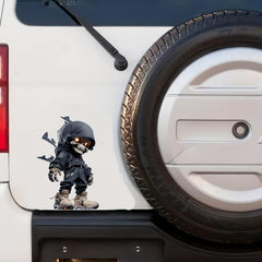 Skeleton Waterproof Vinyl Sticker For Vehicles Motorcycles Laptops