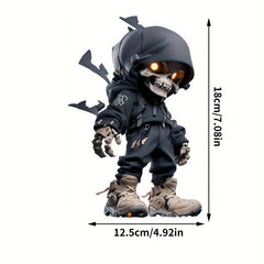 Skeleton Waterproof Vinyl Sticker For Vehicles Motorcycles Laptops