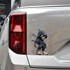 Skeleton Waterproof Vinyl Sticker For Vehicles Motorcycles Laptops