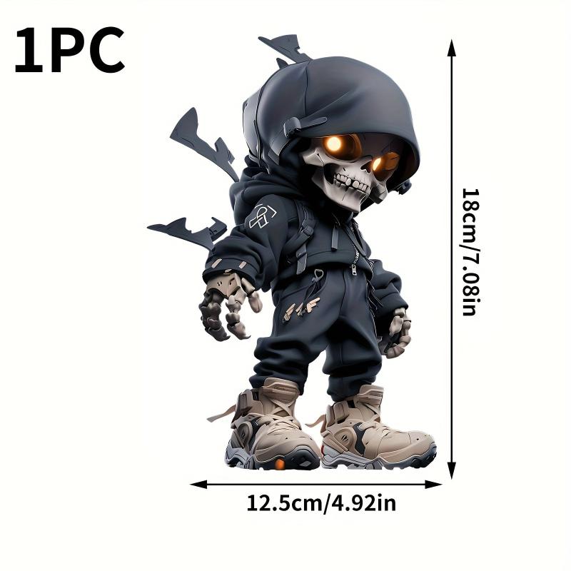 Skeleton Waterproof Vinyl Sticker For Vehicles Motorcycles Laptops