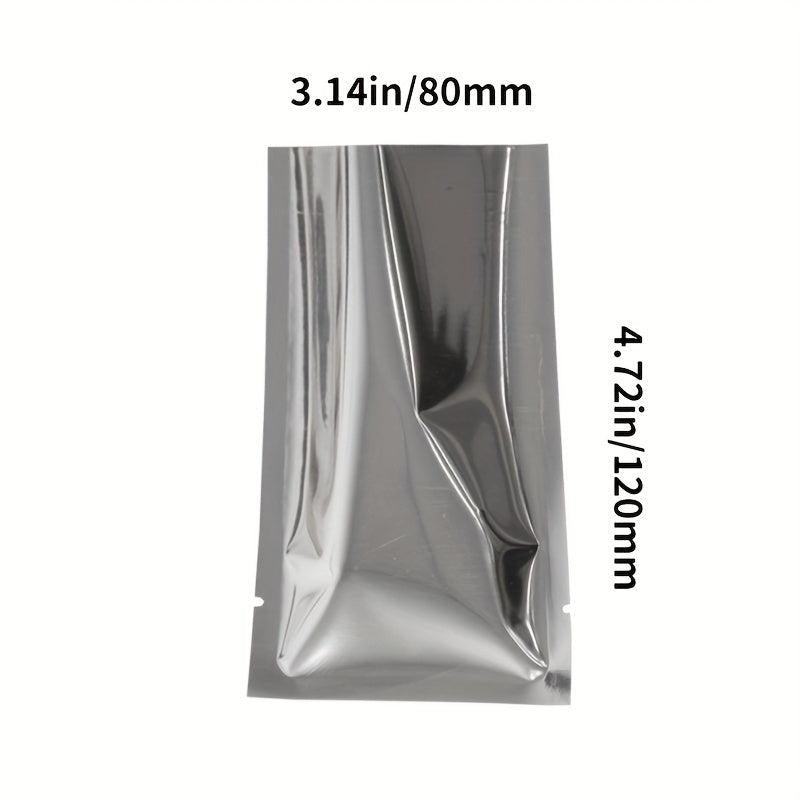 100pcs Double Sided Aluminum Foil Silver Bag for Mask Cosmetics