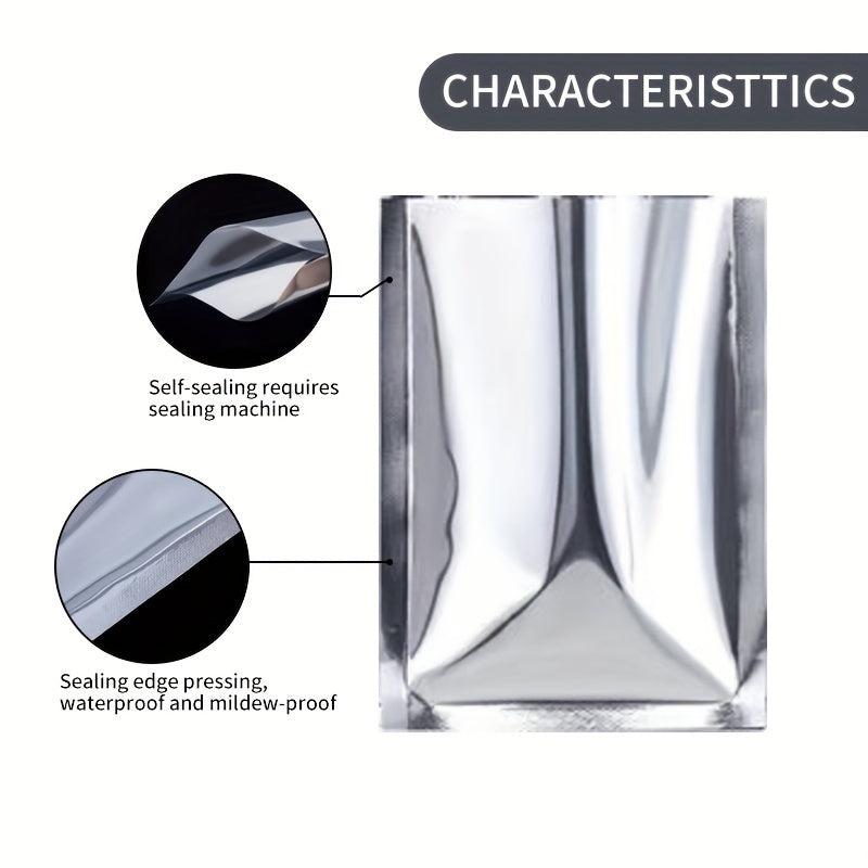 100pcs Double Sided Aluminum Foil Silver Bag for Mask Cosmetics