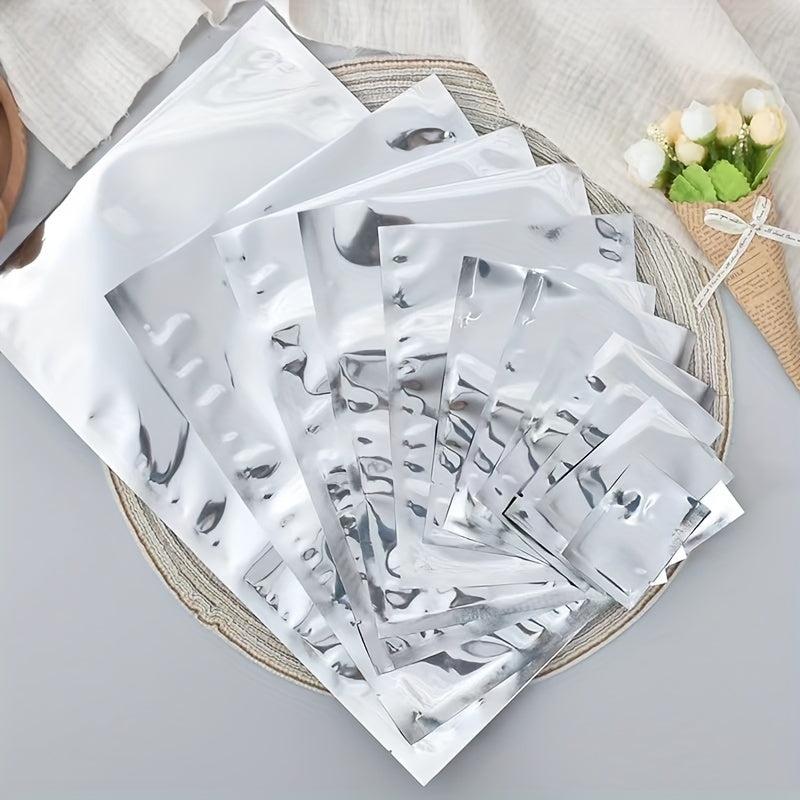 100pcs Double Sided Aluminum Foil Silver Bag for Mask Cosmetics