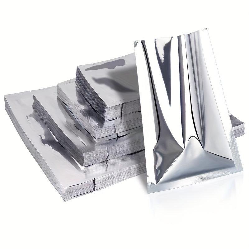 100pcs Double Sided Aluminum Foil Silver Bag for Mask Cosmetics