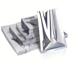 100pcs Double Sided Aluminum Foil Silver Bag for Mask Cosmetics