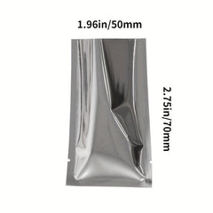 100pcs Double Sided Aluminum Foil Silver Bag for Mask Cosmetics