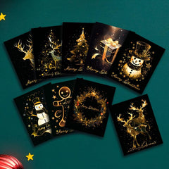 9pcs Christmas Wine Bottle Waterproof Stickers - Suitable For Christmas Parties