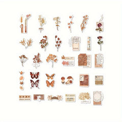 30 Plants and Paper Stickers Pack DIY Scrapbook Photo Album Stickers
