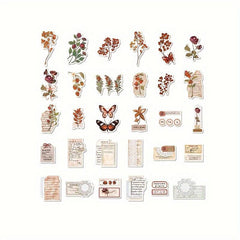 30 Plants and Paper Stickers Pack DIY Scrapbook Photo Album Stickers