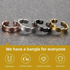 1pc Lymphatic Drainage Copper Rings Magnetic Lymph Detox Ring Jewelry Gift