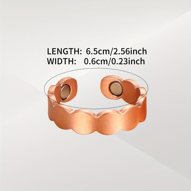 1pc Lymphatic Drainage Copper Rings Magnetic Lymph Detox Ring Jewelry Gift