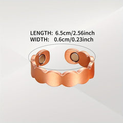 1pc Lymphatic Drainage Copper Rings Magnetic Lymph Detox Ring Jewelry Gift