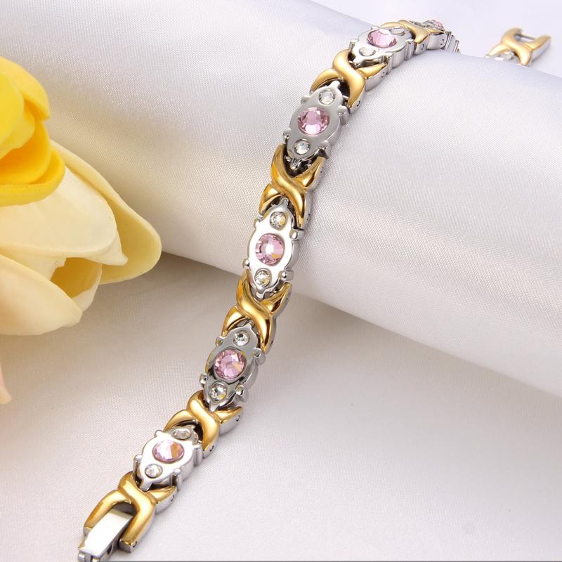 Adjustable Magnetic Bracelet with Crystals