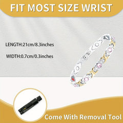 Adjustable Magnetic Bracelet with Crystals