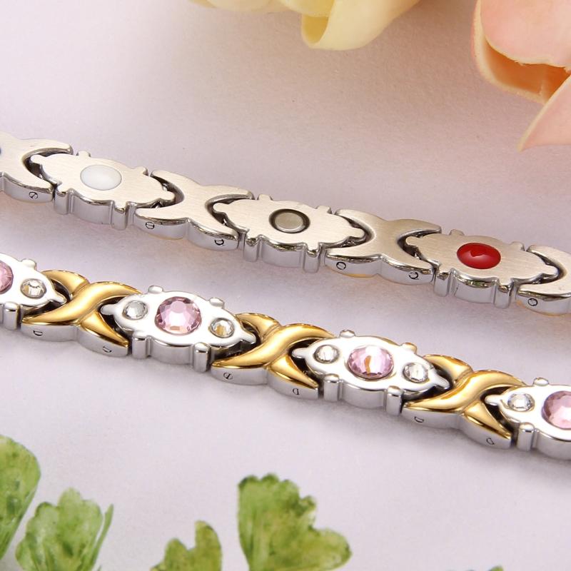 Adjustable Magnetic Bracelet with Crystals