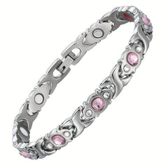 Adjustable Magnetic Bracelet with Crystals