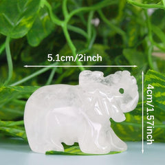 Golden Tiger's Eye Elephant Guardian Statue 2 Inch