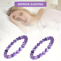 Natural Amethyst Body Purification Hand Bracelet Stone Energy Bracelet