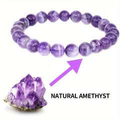 Natural Amethyst Body Purification Hand Bracelet Stone Energy Bracelet