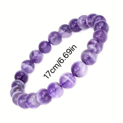 Natural Amethyst Body Purification Hand Bracelet Stone Energy Bracelet