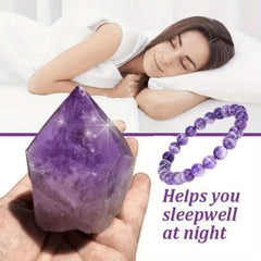 Natural Amethyst Body Purification Hand Bracelet Stone Energy Bracelet