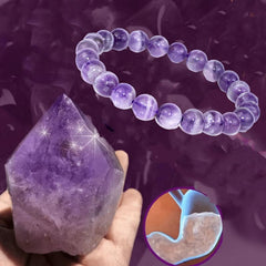Natural Amethyst Body Purification Hand Bracelet Stone Energy Bracelet